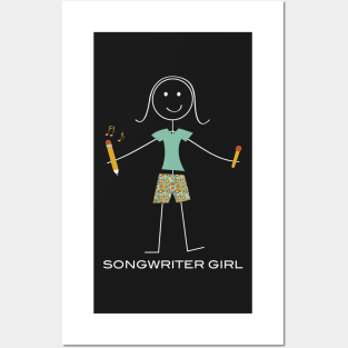 Funny Womens Songwriter Design Posters and Art